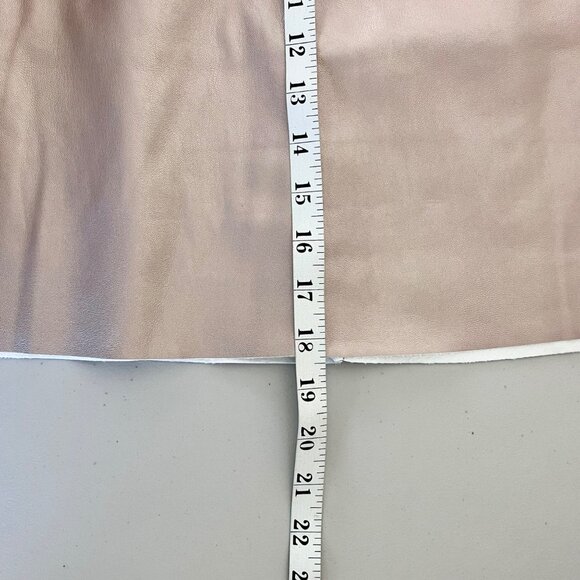 Marc New York Size M Light Pink Metallic Faux Leather Skirt Belt Zippers NWT - Picture 13 of 13